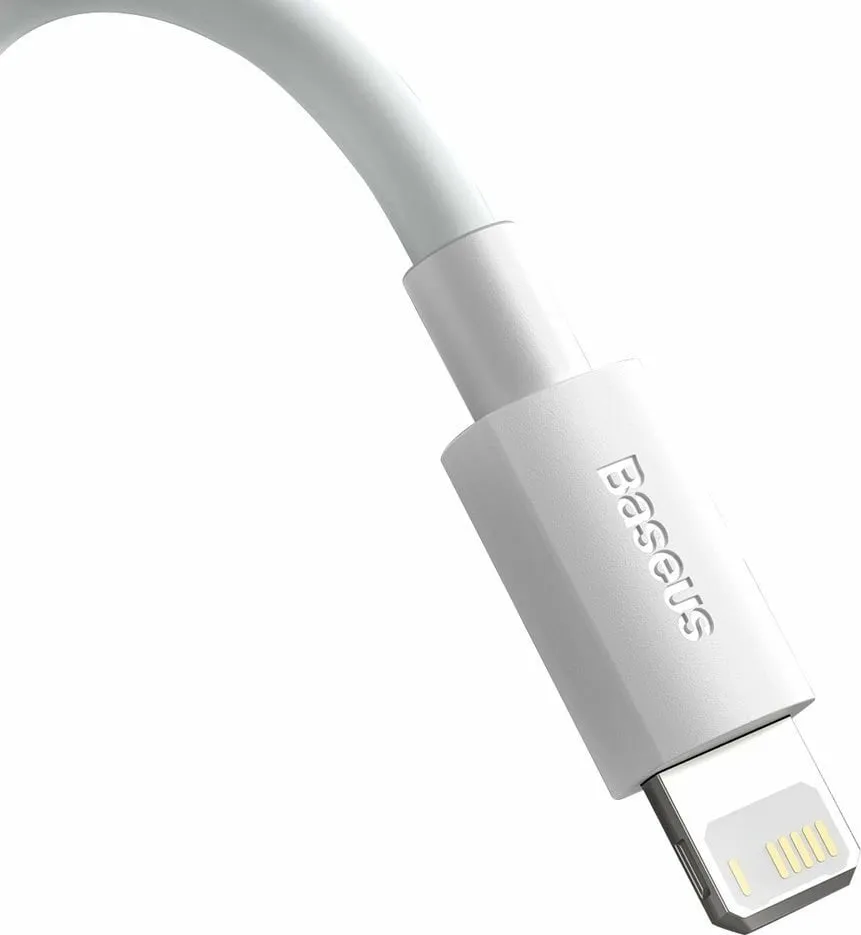 Kabllo USB-Lightning Baseus TZCALZJ-02, 1.5m, Set 2 copë, Bardhë - 4