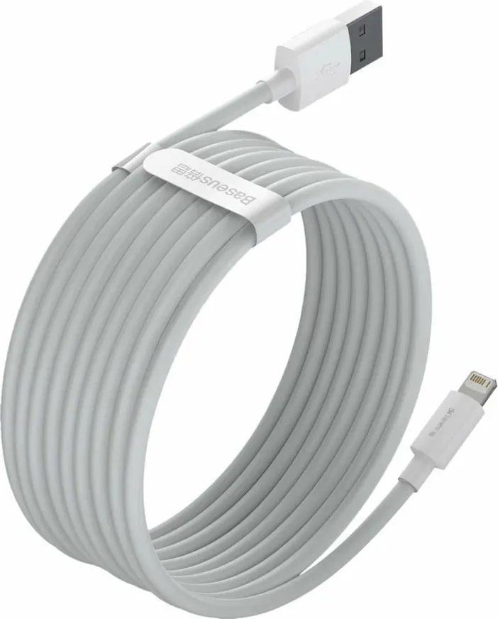Kabllo USB-Lightning Baseus TZCALZJ-02, 1.5m, Set 2 copë, Bardhë - 7