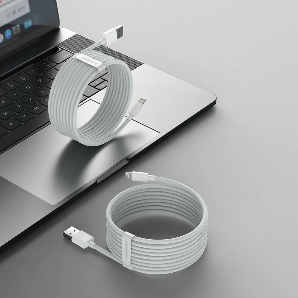 Kabllo USB-Lightning Baseus TZCALZJ-02, 1.5m, Set 2 copë, Bardhë - 8