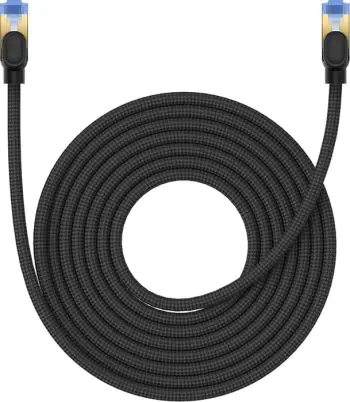 Kabllo rrjeti Baseus RJ45 Cat.7, 8m, 10Gbps, e thurur, e zezë