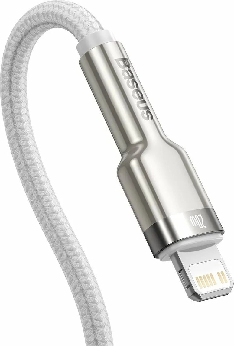 Kabllo BASEUS Cafule Series, USB-C - Lightning, M/M, 20W, 2m, e bardhë - 3