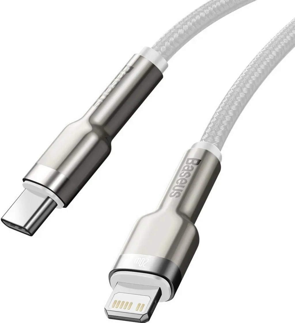 Kabllo BASEUS Cafule Series, USB-C - Lightning, M/M, 20W, 2m, e bardhë - 4