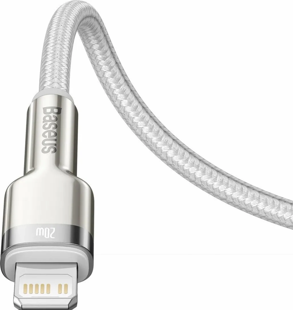 Kabllo BASEUS Cafule Series, USB-C - Lightning, M/M, 20W, 2m, e bardhë - 5