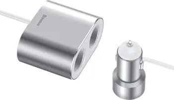 Karikues makine Baseus BSU798SLV, 1x USB A, 1x USB C, metalik argjendtë