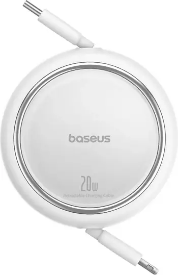 Kabllo tërheqëse Baseus Free2Pull, USB-C / Lightning, 1m, 20W, Bardhë