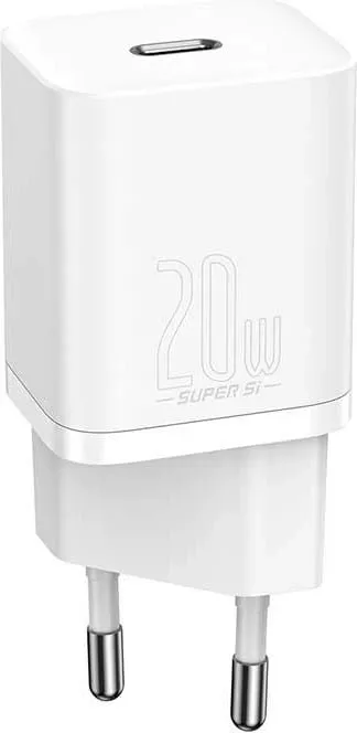 Karikues muri Baseus Super Si 1C, 20W, USB-C, i bardhë - 2