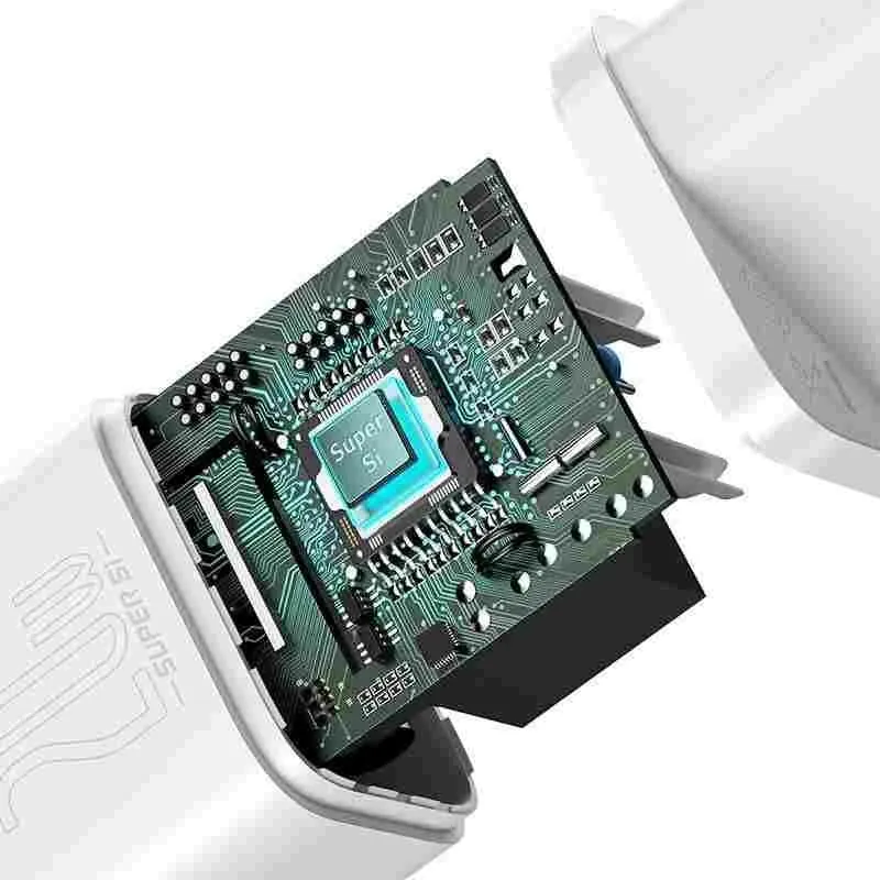 Karikues muri Baseus Super Si 1C, 20W, USB-C, i bardhë - 11
