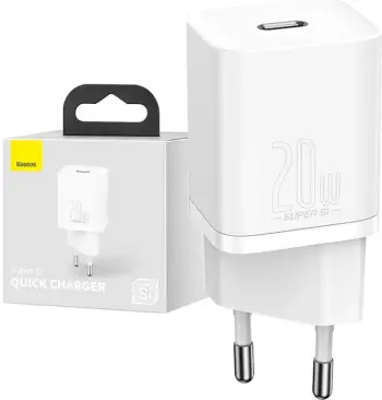 Karikues muri Baseus Super Si 1C, 20W, USB-C, i bardhë