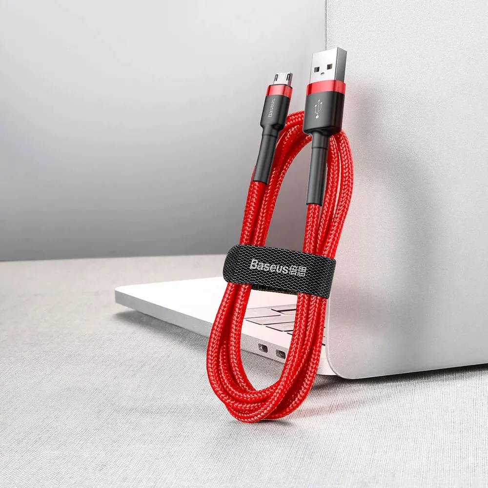 Kabllo Baseus Cafule CAMKLF-C09, USB-A në micro USB, 2m, e kuqe - 5