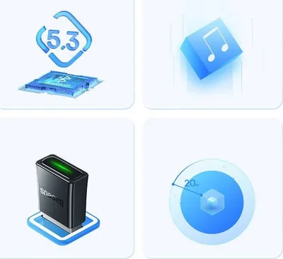 Adapter Bluetooth Baseus BA07, USB-A, Bluetooth 5.3, i zi - 2