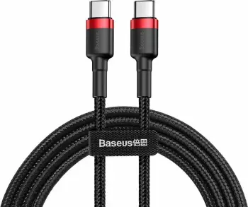 Kabllo USB-C Baseus CATKLF-H91, 2m, 60W, e zezë dhe e kuqe