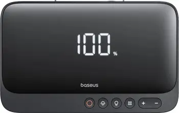 Jump starter Baseus Super Energy BS-CH013 4n1 me kompresor, powerbank 6000mAh, dritë LED, e zezë