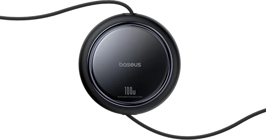 Kabllo tërheqëse USB-C Baseus Bright Mirror Series, 2x USB-C, 100W, 1m, e zezë - 4