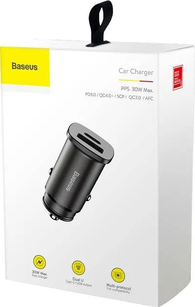 Karikues veture Baseus Square PPS CCALL-AS01, 2x porta USB, 30W, i zi - 3