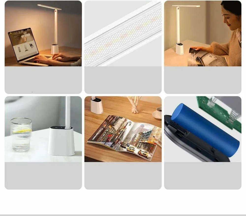 Llambë tavoline Baseus Smart Eye DGZG-02, LED, e palosshme, e bardhë - 13