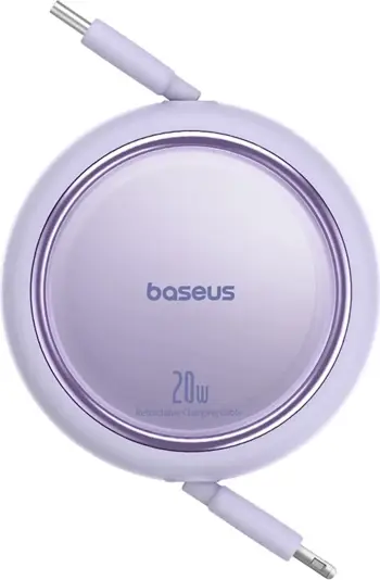 Kabllo karikimi dhe të dhënash Baseus Free2Pull, 1m, USB-C në Lightning, 20W, vjollcë