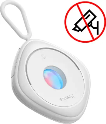 Detektor kamerash të fshehta Baseus Heyo, rikarikues, USB Type C, i bardhë