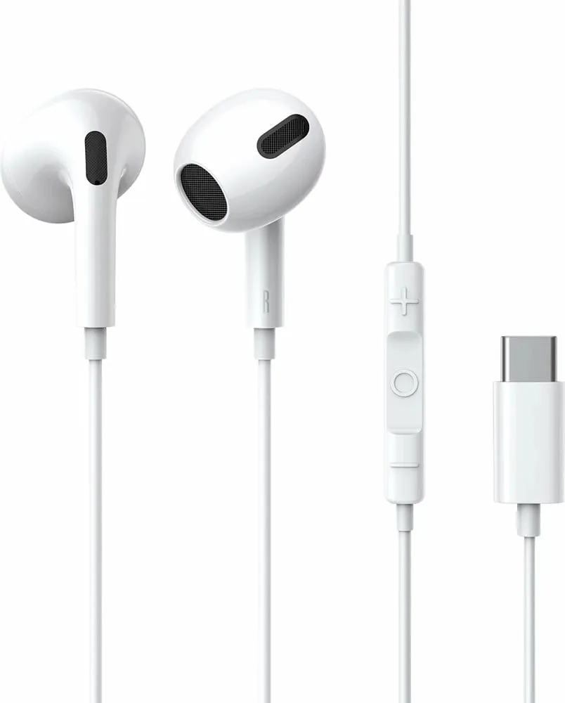 Kufje Baseus Encok C17 me mikrofon, USB-C, të bardha - 1