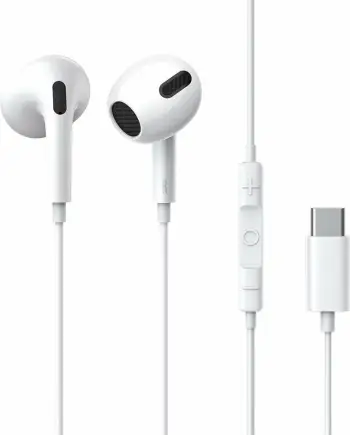 Kufje Baseus Encok C17 me mikrofon, USB-C, të bardha