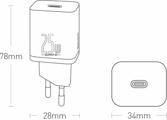 Karikues i shpejtë Baseus CCSP020101, 25W, USB-C, i zi - 16