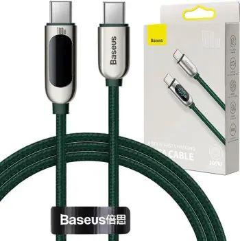 Kabllo USB-C në USB-C Baseus CATSK-B06, 1m, 100W, e gjelbër
