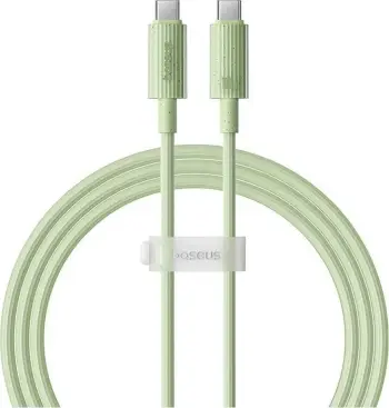 Kabllo karikimi i shpejtë Baseus Habitat Series USB-C në USB-C, 2m, 100W, e gjelbër