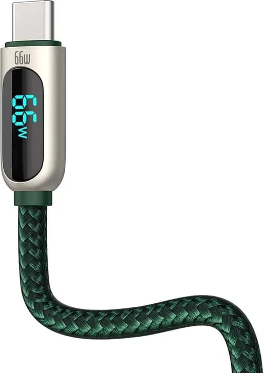 Kabllo Baseus Display USB në Type-C, 66W, 1m, e gjelbër - 3