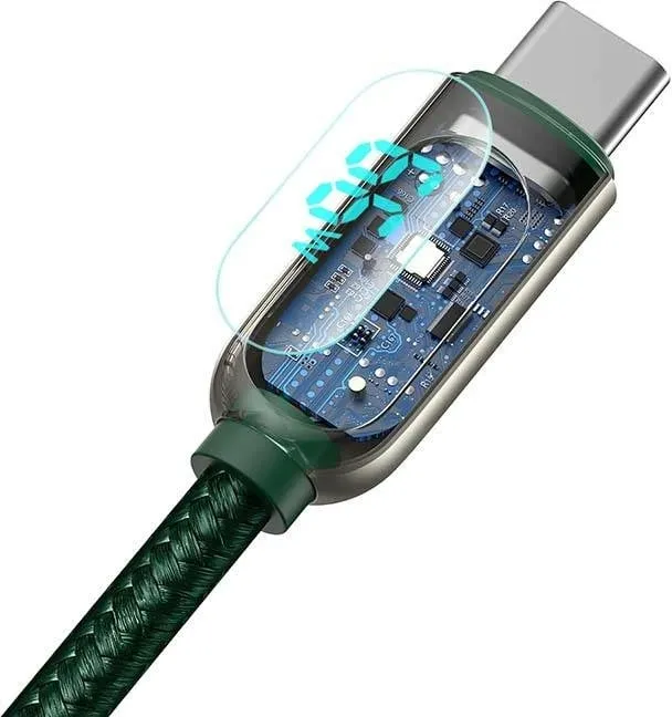 Kabllo Baseus Display USB në Type-C, 66W, 1m, e gjelbër - 5