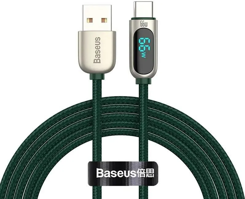 Kabllo Baseus Display USB në Type-C, 66W, 1m, e gjelbër - 7