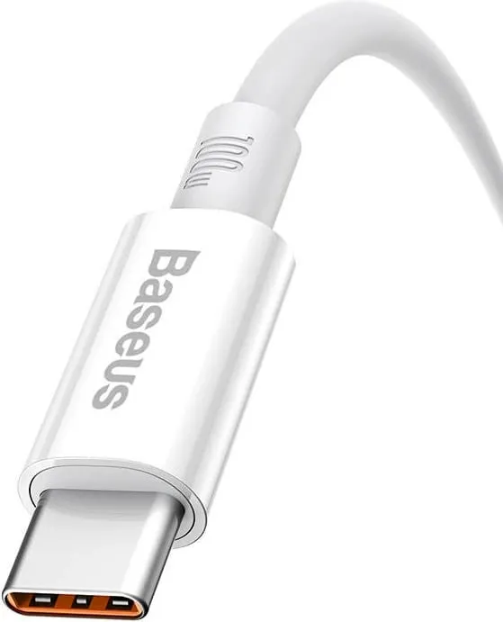 Kabllo USB Baseus Superior, USB A në USB C, 0.25 m, 100 W, e bardhë - 6
