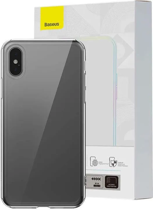 Mbështjellës Baseus Simple për iPhone X, transparent - 1