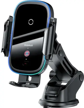 Mbajtës telefoni për veturë Baseus Bayern Edition me karikues wireless 15W, i zi