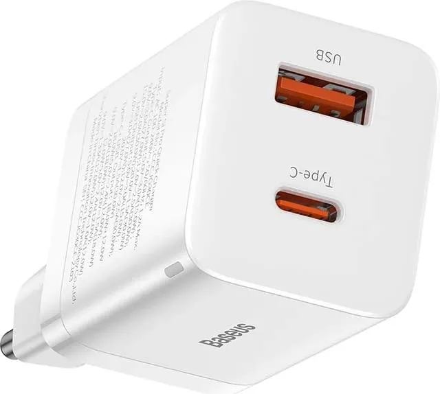 Karikues rrjeti Baseus CCSUPP-E02, Super Si Pro, 30W, USB + USB-C, i bardhë - 2