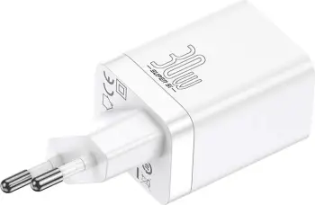 Karikues rrjeti Baseus CCSUPP-E02, Super Si Pro, 30W, USB + USB-C, i bardhë