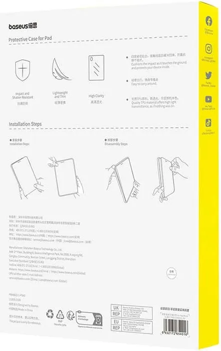 Mbështjellës Baseus Simple për iPad (2017/2018) 9.7", transparent - 6