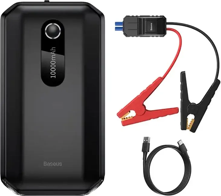Jump starter Baseus CGNL020101, 10000mAh, 1000A, USB, e zezë - 7