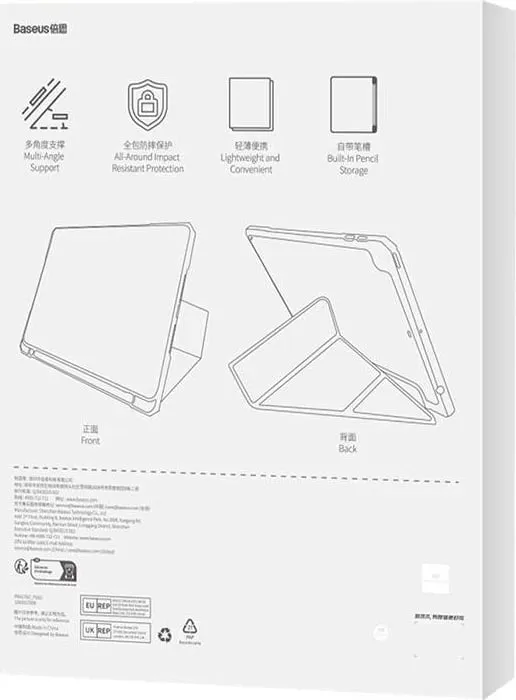 Mbështjellës Baseus Minimalist Series për iPad 10.2", vjollcë - 2