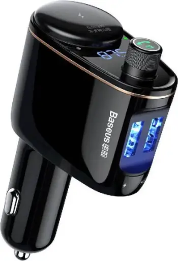 Transmetues Bluetooth për veturë Baseus S-06, MP3, 2x USB, i zi