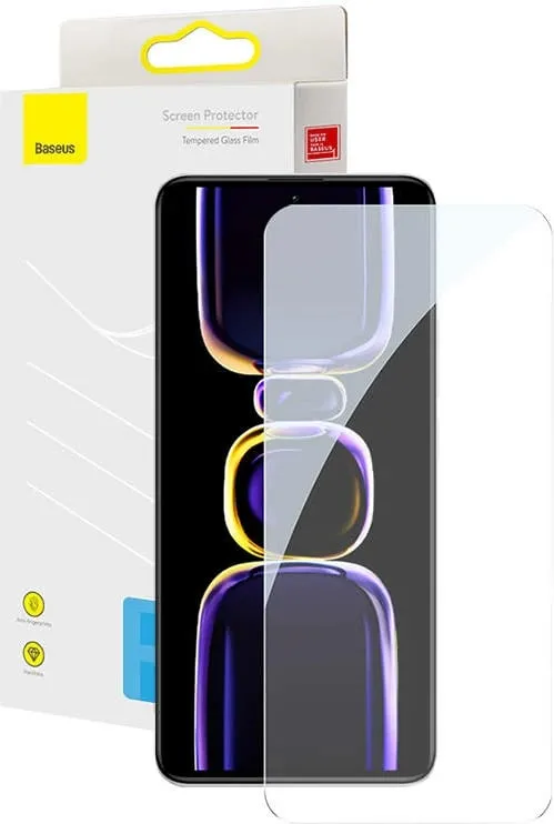 Mbështjellës xhami i temperuar Baseus për Redmi K60/K60 Pro, transparent - 1