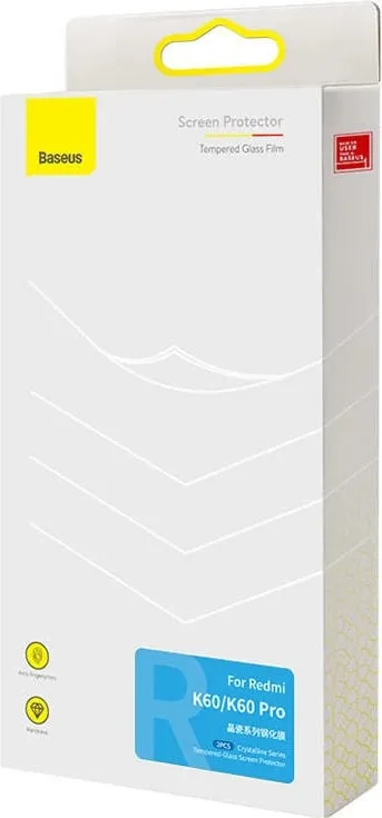 Mbështjellës xhami i temperuar Baseus për Redmi K60/K60 Pro, transparent - 3