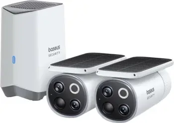 Set kamerash sigurie Baseus S1 Pro 3K Dual, IP, Wi-Fi, 16GB, bardhë, 2 copë