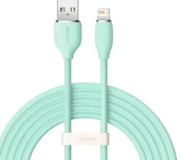 Kabllo Baseus, USB - A në Lightning, 2.4 A, 2 m, e gjelbër