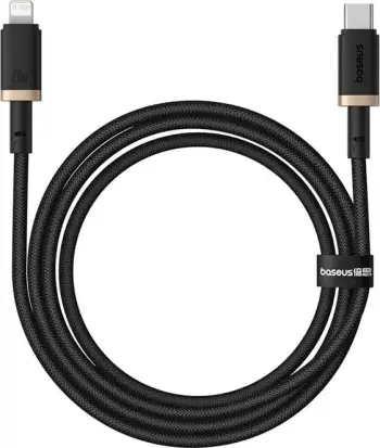 Kabllo karikimi e shpejtë Baseus Dura Type C për iP, 20 W, 1 m, E zezë, Ari