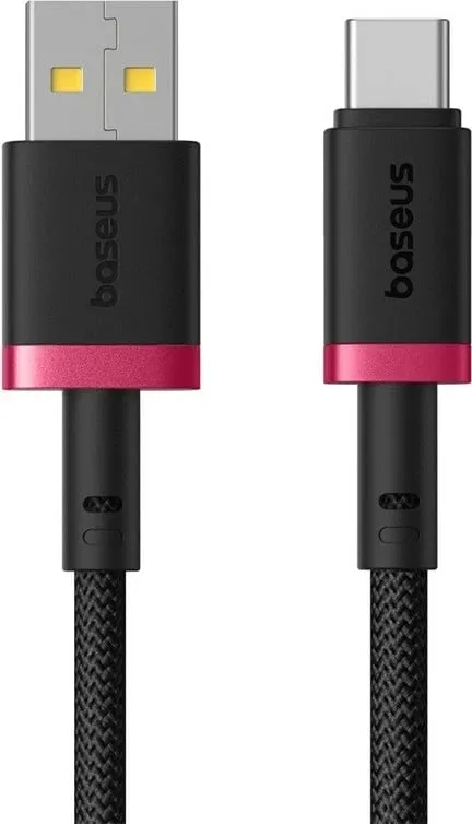 Kabllo Baseus Dura USB Type A në Type C, 60 W, 2 m, E zezë - 2