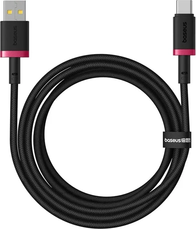 Kabllo Baseus Dura USB Type A në Type C, 60 W, 2 m, E zezë - 5