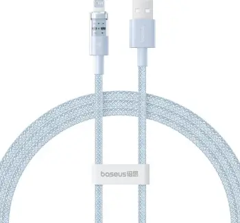 Kabllo Baseus Gem USB në IP, 2.4A, 1 m, Kaltër