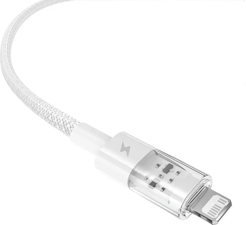 Kabllo USB në IP Baseus Gem, 1 m, 2.4A, Bardhë - 3