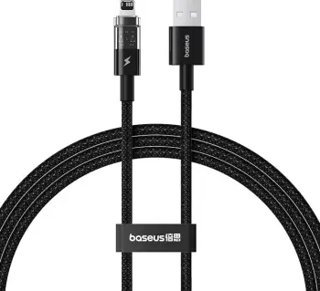 Kabllo karikimi e shpejtë Baseus Gem USB në IP, 1 m, E zezë