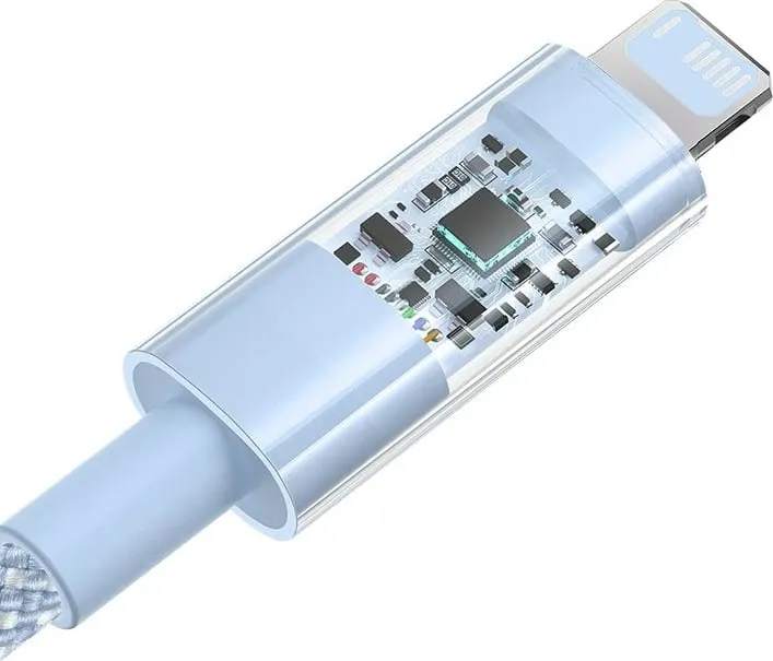 Kabllo Baseus Gem USB në IP, 2.4A, 2 m, Blu - 4