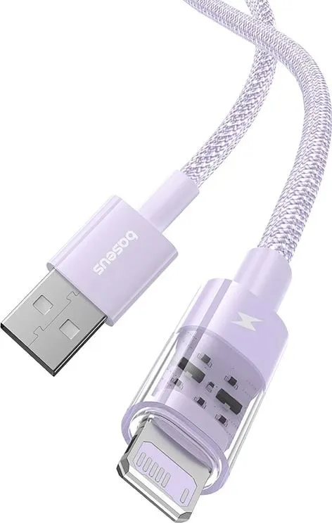 Kabllo karikimi e shpejtë Baseus Gem USB në IP, 2 m, Vjollcë - 2